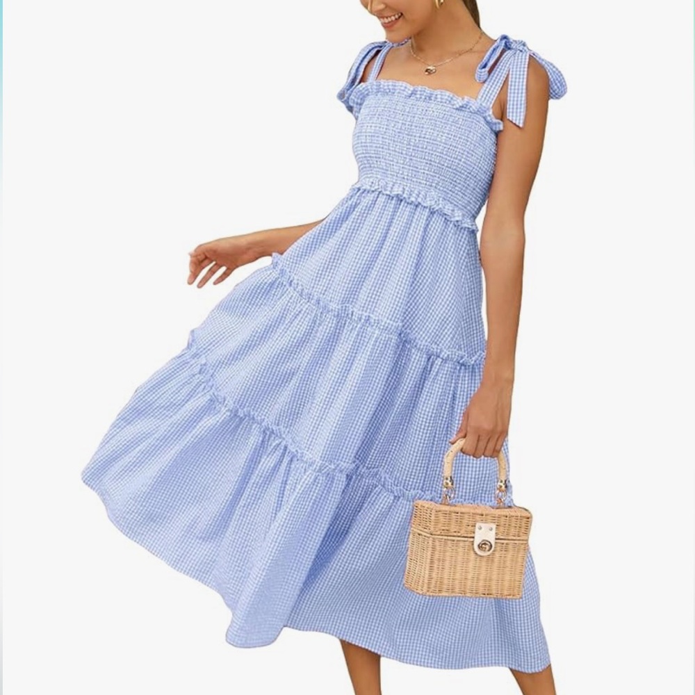 Floerns Women's gingham Print maxi dress